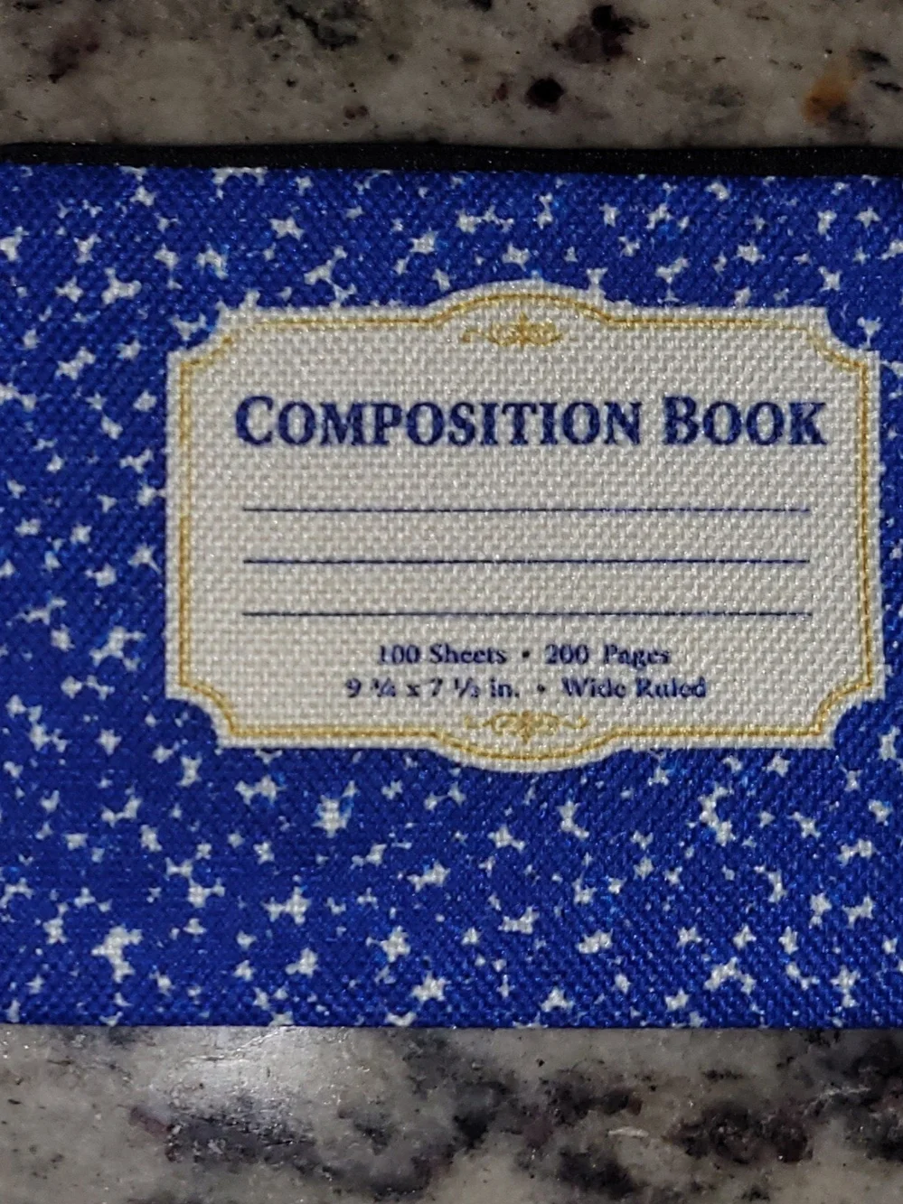 Blue Composition Book Canvas Pouch for Men